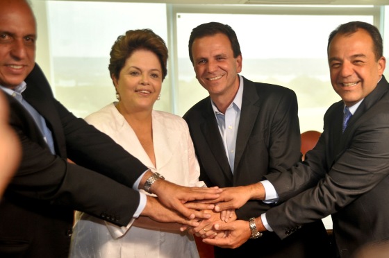 Dilma recebe o governador do Rio de Janeiro